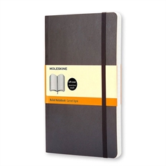 Žepna beležnica Moleskine mehka platnica, črna - črte