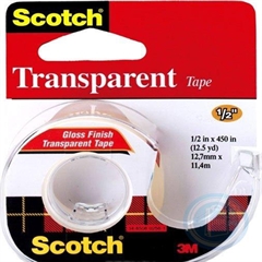 Lepilni trak z držalom 3M Scotch, transparent, 12,7 mm x 11,4 m