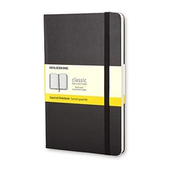 Beležnica Moleskine PKT trde platnice, črna - karo