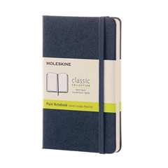 Beležnica Moleskine PKT trde platnice, modra - brezčrtna