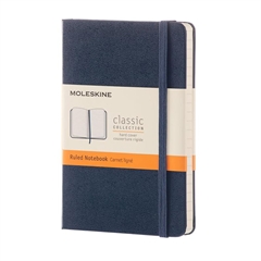 Beležnica Moleskine PKT trde platnice, modra - črtni