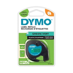 Trak Dymo LTAG 91204, 12 mm / 4 m (črno/zelen), original