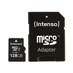 Spominska kartica Intenso Micro SDXC UHS-I Class 10 Pro, 128 GB + adapter 