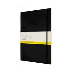 Beležnica Moleskine A4 mehke platnice, črna – karo