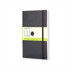 Beležnica Moleskine PKT mehke platnice, črna – brezčrtna