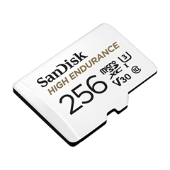 Spominska kartica SanDisk High Endurance video Micro SDXC C10 U3, 100MB/s, 256 GB + SD Adapter