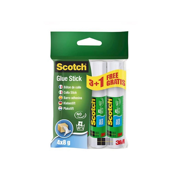 Lepilo v stiku Scotch, 4 x 8 g, 3+1 gratis