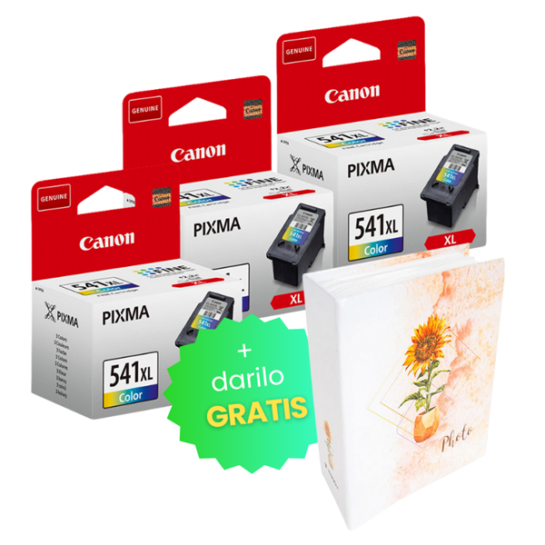 Komplet kartuš Canon CL-541XL (barvna), original, 3 kosi + DARILO GRATIS