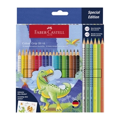 Barvice Faber-Castell Grip Dino, 24 kosov