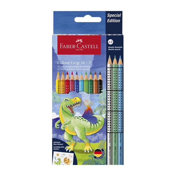 Barvice Faber-Castell Grip Dino, 13 kosov