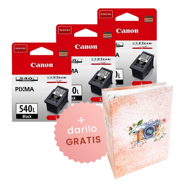 Komplet kartuš Canon PG-540L (črna), original, 3 kosi + DARILO GRATIS