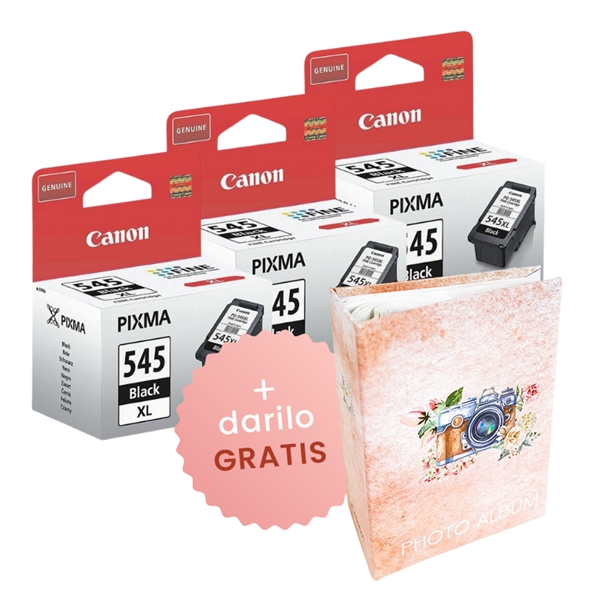 Komplet kartuš Canon PG-545 XL (črna), original, 3 kosi + DARILO GRATIS