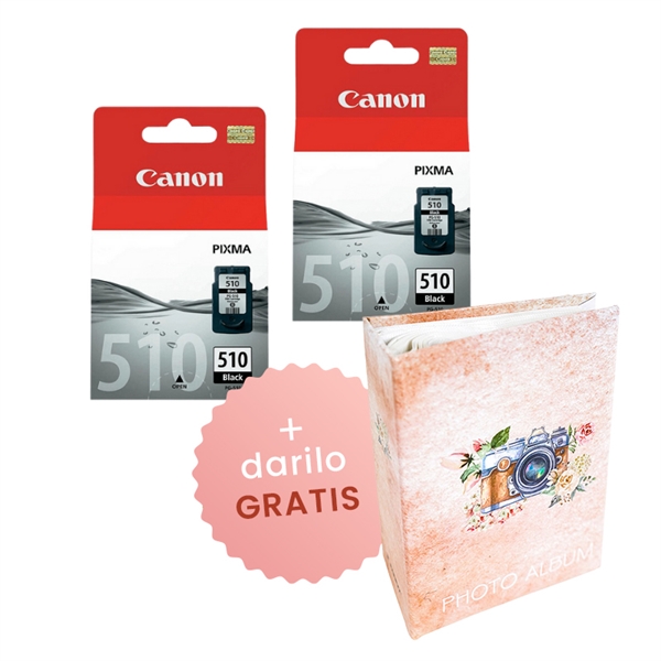 Komplet kartuš Canon PG-510 (črna), original, 2 kosa + DARILO GRATIS