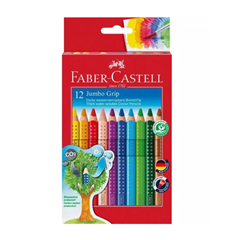 Barvice Faber-Castell Grip Jumbo, 12 kosov