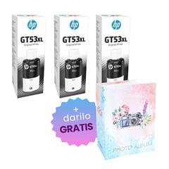 Komplet črnil za HP GT53 XL (1VV21AE) (črna), original, 3 kosi + DARILO GRATIS