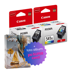 Komplet kartuš Canon PG-540L + CL-541XL, original + foto album po SUPER ceni