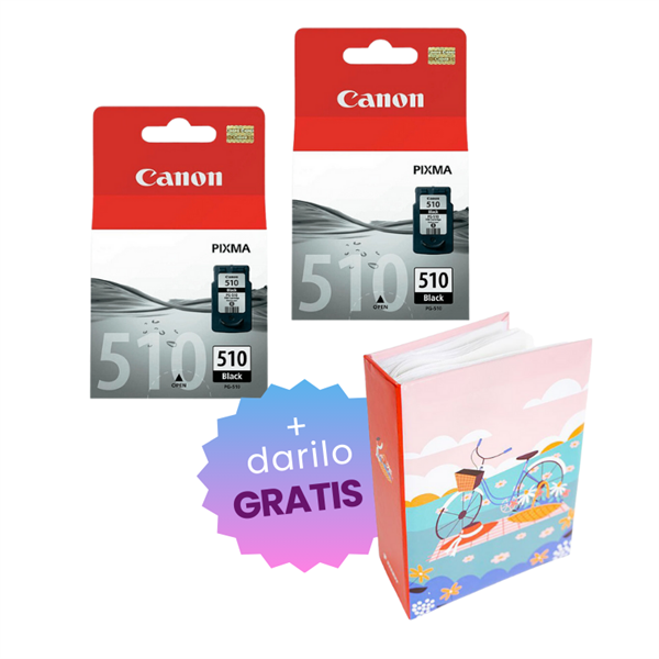 Komplet kartuš Canon PG-510 (črna), original, 2 kosa + DARILO GRATIS