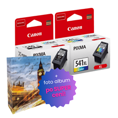 Komplet kartuš Canon PG-540L + CL-541XL, original + foto album po SUPER ceni