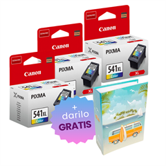 Komplet kartuš Canon CL-541XL (barvna), original, 3 kosi + DARILO GRATIS