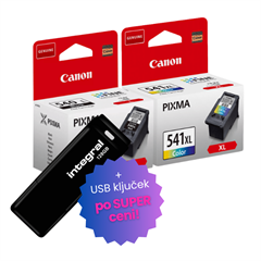 Komplet kartuš Canon PG-540L + CL-541XL, original + USB ključek po SUPER ceni