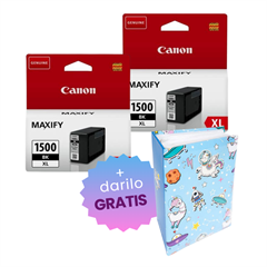 Komplet kartuš Canon PGI-1500XL BK (črna), original, 2 kosa + DARILO GRATIS