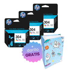 Komplet kartuš HP N9K05AE nr.304 (barvna), original, 3 kosi + DARILO GRATIS